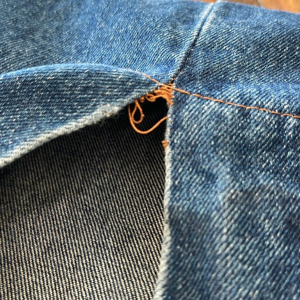 Denim Blue Frayed Hem Skirt - Picture 14 of 16
